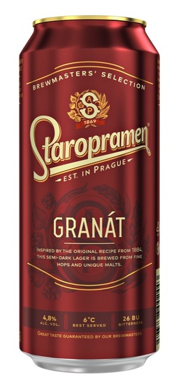 Pivo Staropramen poltemno Granat, pasterizirano, 4,8% alkohola, 0,5 l