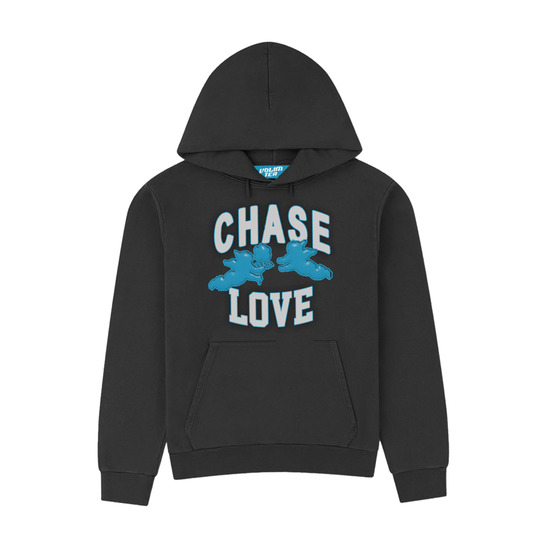 Hoodie Chase love, moder, številka S, Volim Tea