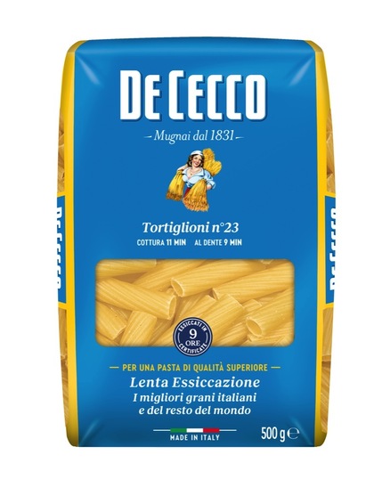 Testenine Tortiglioni, De Cecco, 500 g