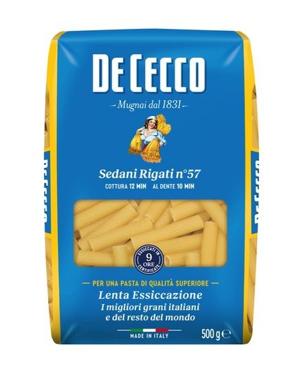 Testenine Sedani Rigati, De Cecco, 500 g