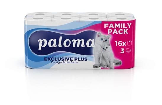 Toaletni papir Paloma Exclusive, 3-slojni, 16 rolic