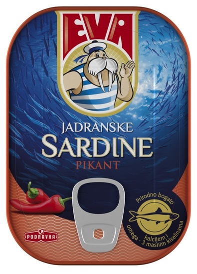 Sardine pikant, Eva, 100 g