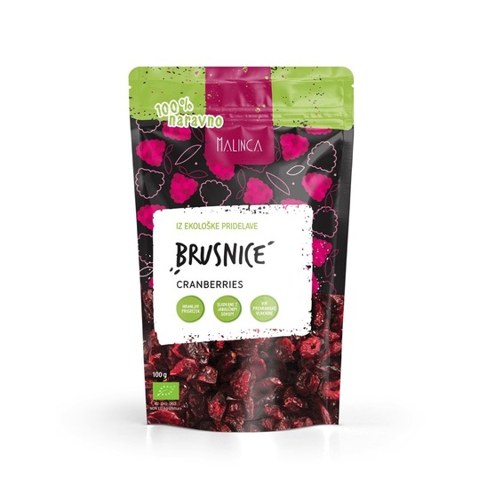 Bio brusnice, Malinca, 125 g