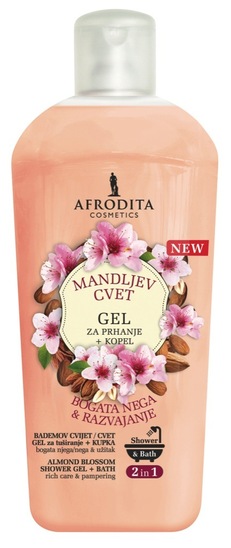 Gel za prhanje mandljev cvet, Afrodita, 1 l