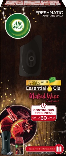 Osvežilec komplet Mulled Wine Freshmatic, Airwick, 250 ml