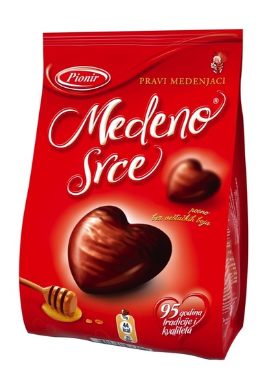Medenjaki s čokoladnim oblivom Medeno Srce, Pionir, 150 g