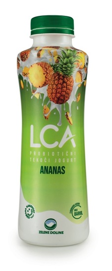 Jogurt LCA ananas, 1,1 % m.m., Zelene Doline, 500 g