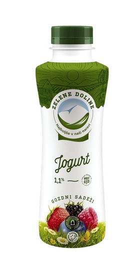 Sadni jogurt gozdni sadeži, 1,1 % m.m., Zelene Doline, 500 g