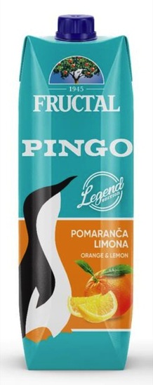 Negazirana pijača Pingo, pomaranča in limona, Fructal, 1 l