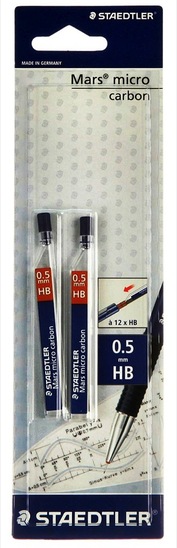 Minice za tehnični svinčnik, Mars Micro, 0,5 HB, Staedtler, 2/1