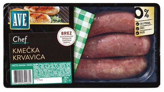 Kmečka krvavica Ave Chef, 500 g