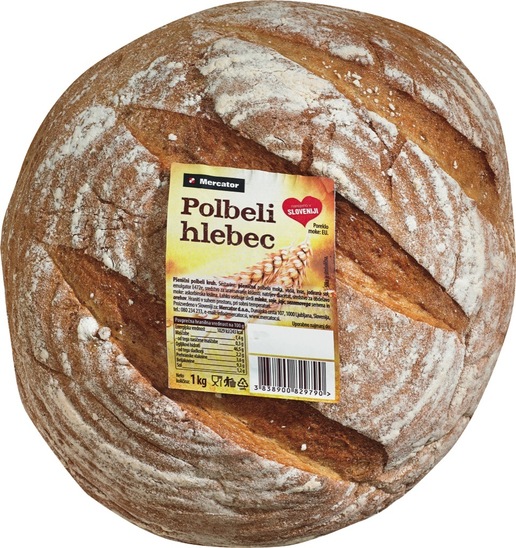 Polbeli kruh, Mercator, 1 kg