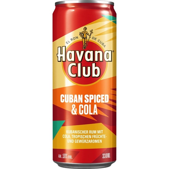 Mešana alkoholna pijača Cuban spiced in cola, Havana Club, 10 % alkohola, 0,33 l