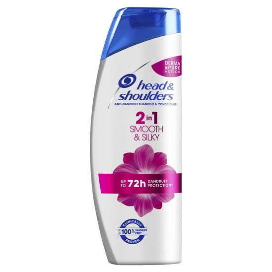 Šampon za lase Smooth & Silky 2 v 1 proti prhljaju, Head & Shoulders, 360 ml