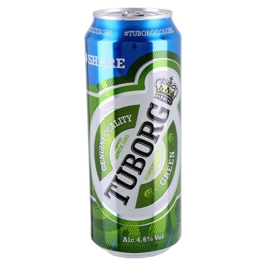 Pivo Tuborg Green, 4,6 % alkohola, 0,5 l