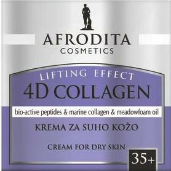 Krema za obraz Afrodita 4D Collagen za suho kožo, 50 ml