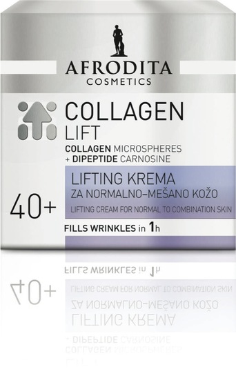 Krema za obraz Afrodita 4D Collagen za normalno - mešano kožo, 50 ml