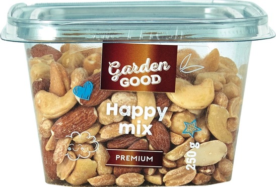 Mešanica praženih arašidov in oreščkov, Garden Good, 250 g
