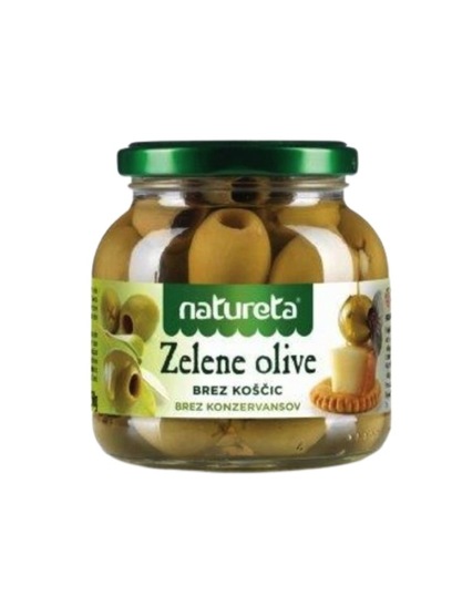 Zelene olive brez koščic, Natureta, 290 g