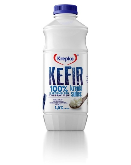 Kefir Krepki suhec, 1,5 % m.m., Krepko, 750 g