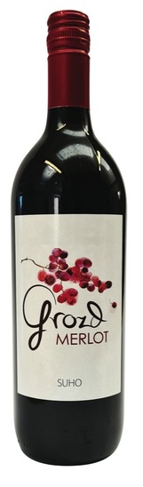 Rdeče vino Merlot, Grozd, 1 l