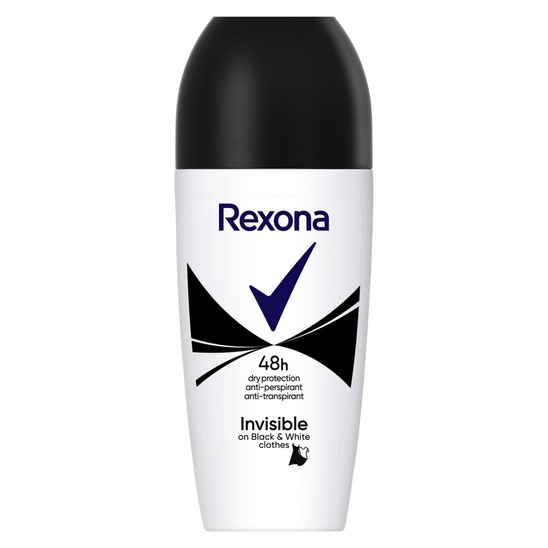 Deodorant Invisible B&W, roll on, Rexona, 50 ml