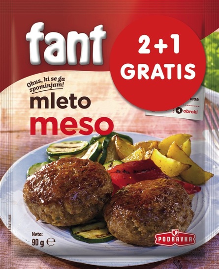 Začimbna mešanica za mleto meso, Fant, 90 g, 2+1 gratis