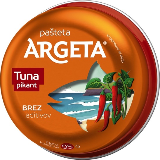Pašteta, tuna pikant, Argeta, 95 g