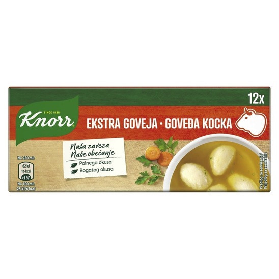 Extra goveja jušna kocka, Knorr, 120 g