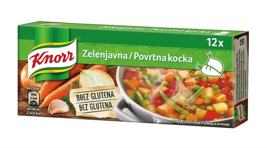 Zelenjavna jušna kocka, Knorr, 120 g