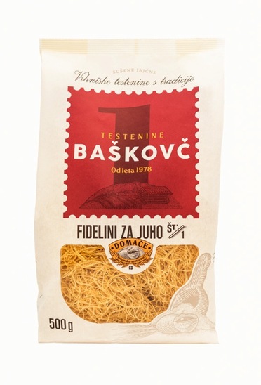 Domači jajčni fidelini za juho, Baškovč, 500 g