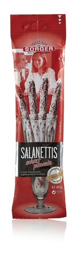 Blago pekoči salamini v obliki palčk Salanettis, Sorger, 80 g