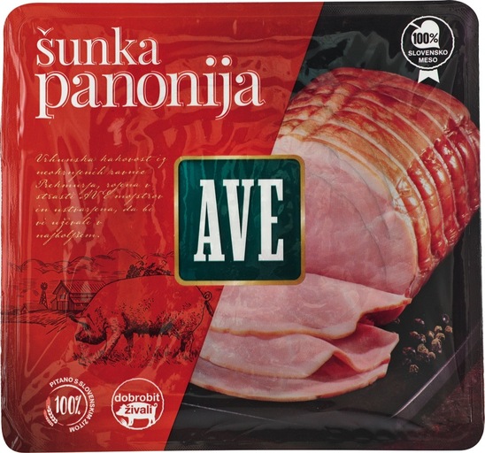 Narezek šunka Panonija, Ave, pakirano, 100 g