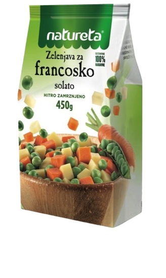 Zelenjava za francosko solato, Natureta, zamrznjeno, 450 g