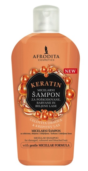 Šampon za lase, keratin, Afrodita, 1 l