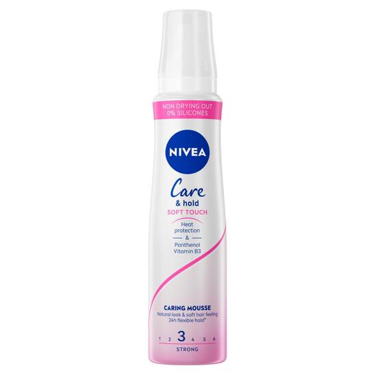 Pena za lase, Care/Hold Soft Touch, Nivea, 150 ml