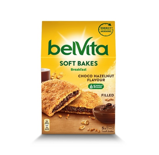 Keks, soft polnjen z čokolado in lešniki, Belvita, 250 g