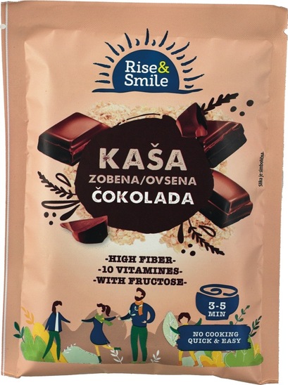 Ovsena kaša s čokolado, Rise & Smile, 65 g