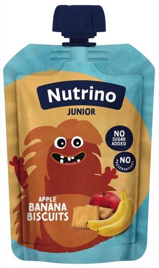 Sadna kaša, jabolko, banana in piškot, Nutrino Junior, 180 g