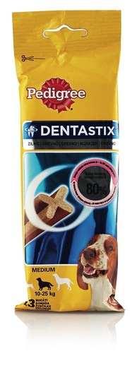 Prigrizek za pse za dnevno nego zob Dentastix M/L, Pedigree, 77 g