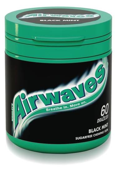 Žvečilni gumi Black Mint, Airwaves, 84 g