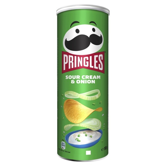 Čips s kislo smetano in čebulo, Pringles, 165 g