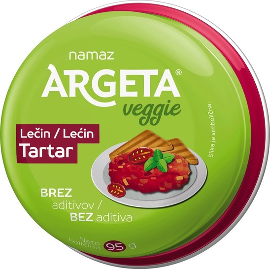 Zelenjavni namaz, lečin tartar, Argeta, 95 g