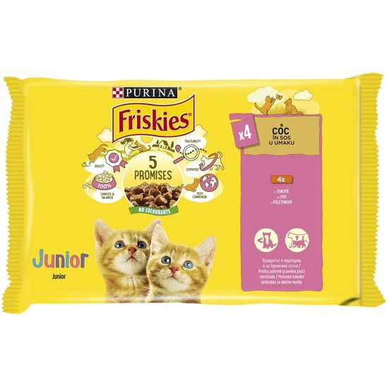 Hrana za mačke, Friskies junior, 4 x 85 g