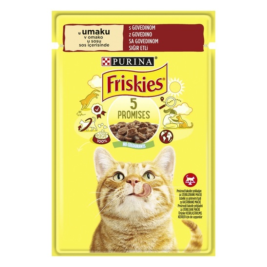 Hrana za mačke, govedina, Friskies, 85 g