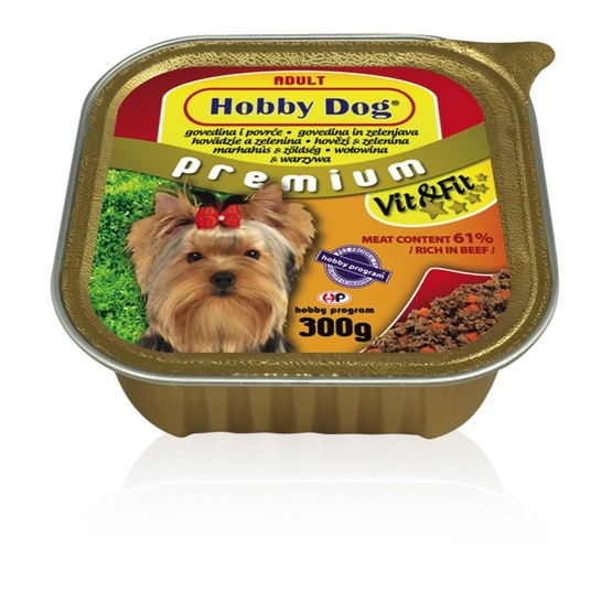 Hrana za pse z govedino, Hobby Dog, 300 g