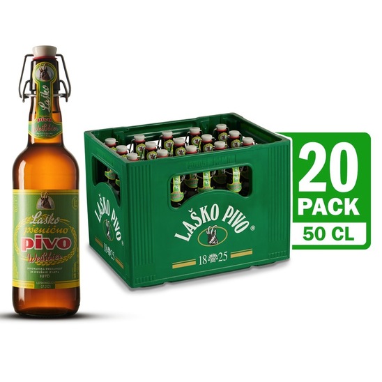 Pivo Laško Weiss, 5,3 % alkohola, 0,5 l