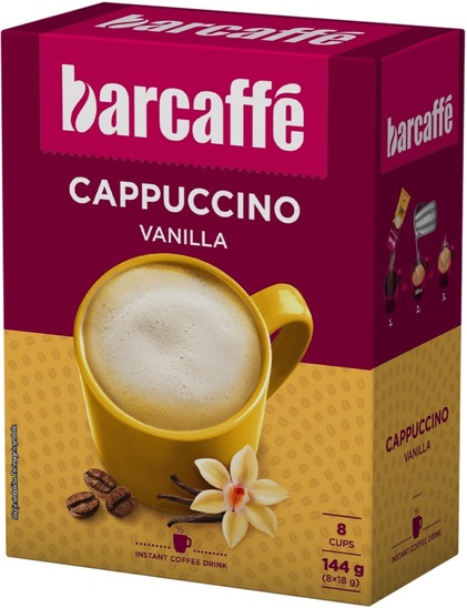 Cappuccino, vanilija, Barcaffe, 144 g