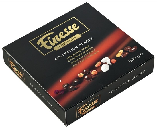 Draže Premium, mešanica oreščkov s čokolado, Finesse, 200 g