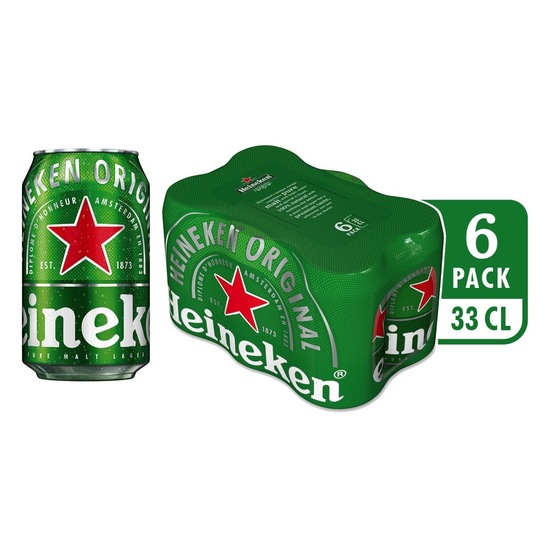 Pivo Heineken, 5,0 % alkohola, 6 x 0,33 l